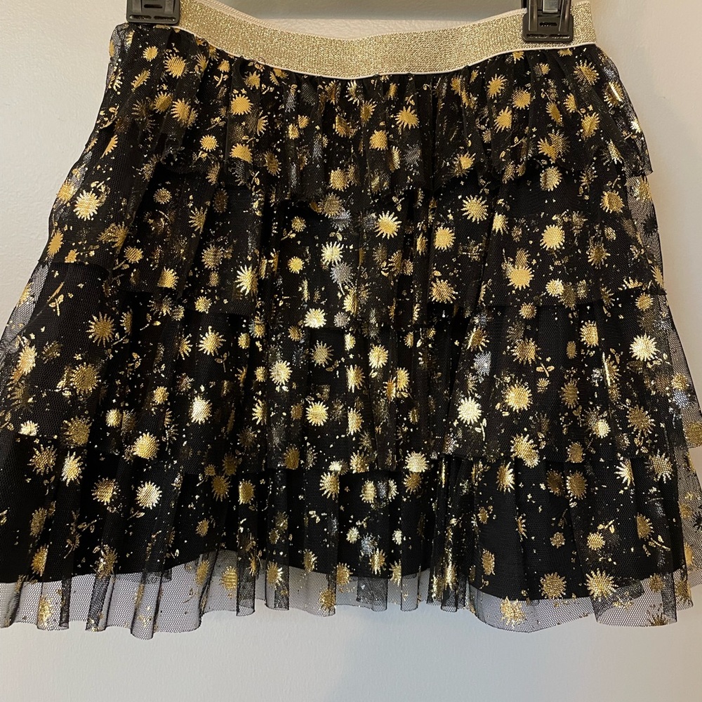 Tiered tulle miniskirt